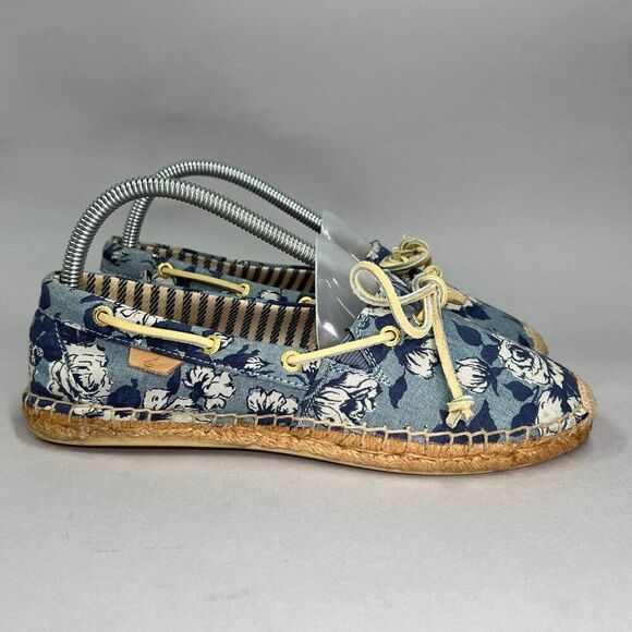 Sperry Women's Size 8 Floral Print Espadrille Slip On Shoes - Picture 1 of 10